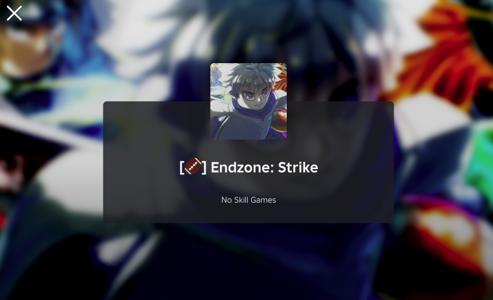 Endzone: Strike screenshot used as a reminder to redeem codes only inside the official Roblox experience